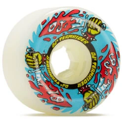 OJ Team Rider 95a Skateboard Wheels - White/Blue - 61mm