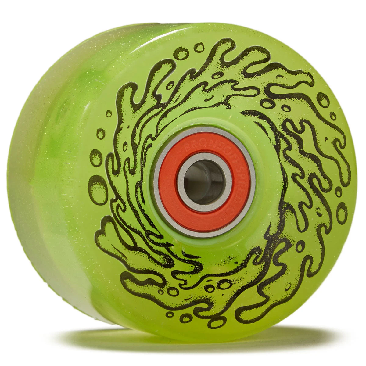 Slime Balls Light Ups OG Slime 78a Skateboard Wheels - Green Glitter - 60mm 3 Slime Balls Light Ups OG Slime 78a Skateboard Wheels - Green Glitter - 60mm
