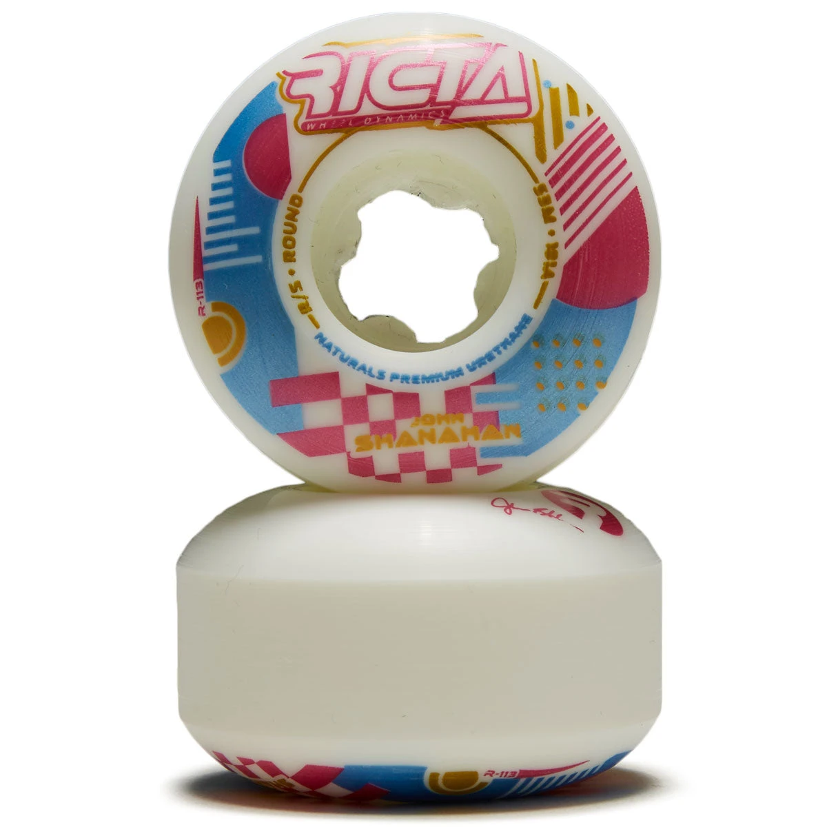 Ricta Shanahan Flux Naturals Round 101a Skateboard Wheels - White - 53mm 4 Ricta Shanahan Flux Naturals Round 101a Skateboard Wheels - White - 53mm - Image 2