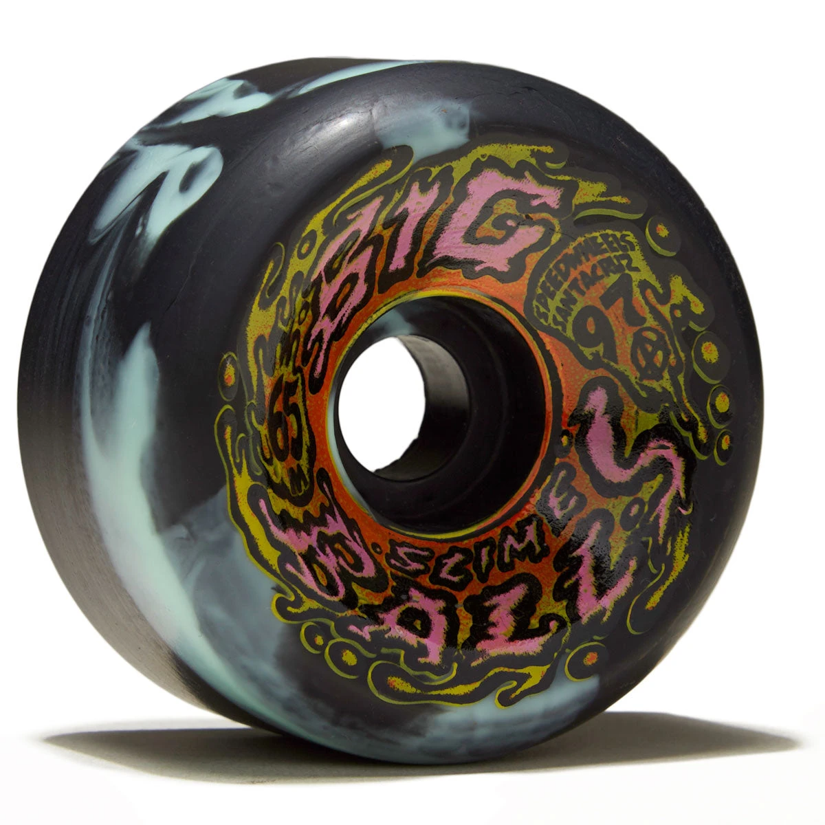 Slime Balls Big Balls 97a Skateboard Wheels - Teal/Black Swirl - 65mm 3 Slime Balls Big Balls 97a Skateboard Wheels - Teal/Black Swirl - 65mm