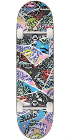 Santa Cruz Johnson Misprint Danger Zone VX Everslick Skateboard Complete - 8.60"