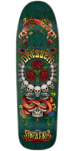 Santa Cruz Dressen Rose Crew Three Shaped Skateboard Deck - 9.31"