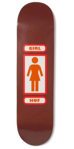 Huf X Girl Huf Og Skateboard Deck - Brown