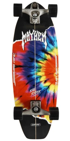 Carver X Lost C7 Rad Ripper 31" Prebuilt Surfskate Complete - Black/Tie Dye