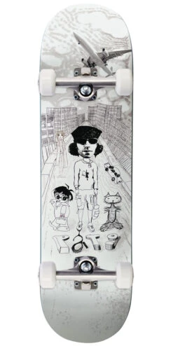 Frog Iconic Pat G Skateboard Complete - White - 8.25"