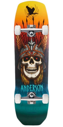 Powell Peralta Flight Andy Anderson Heron Skull Shape 289 Skateboard Complete - 8.45"