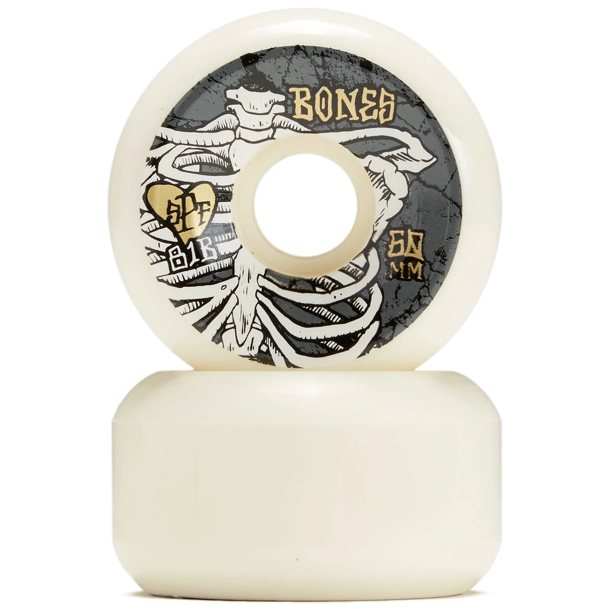 Bones Rapture 81B P5 Sidecut Skateboard Wheels - 60mm 4 Bones Rapture 81B P5 Sidecut Skateboard Wheels - 60mm - Image 2
