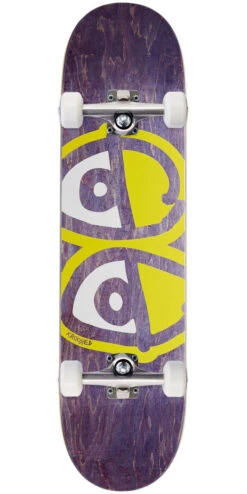 Krooked Team Eyes Skateboard Complete - Yellow - 8.06"