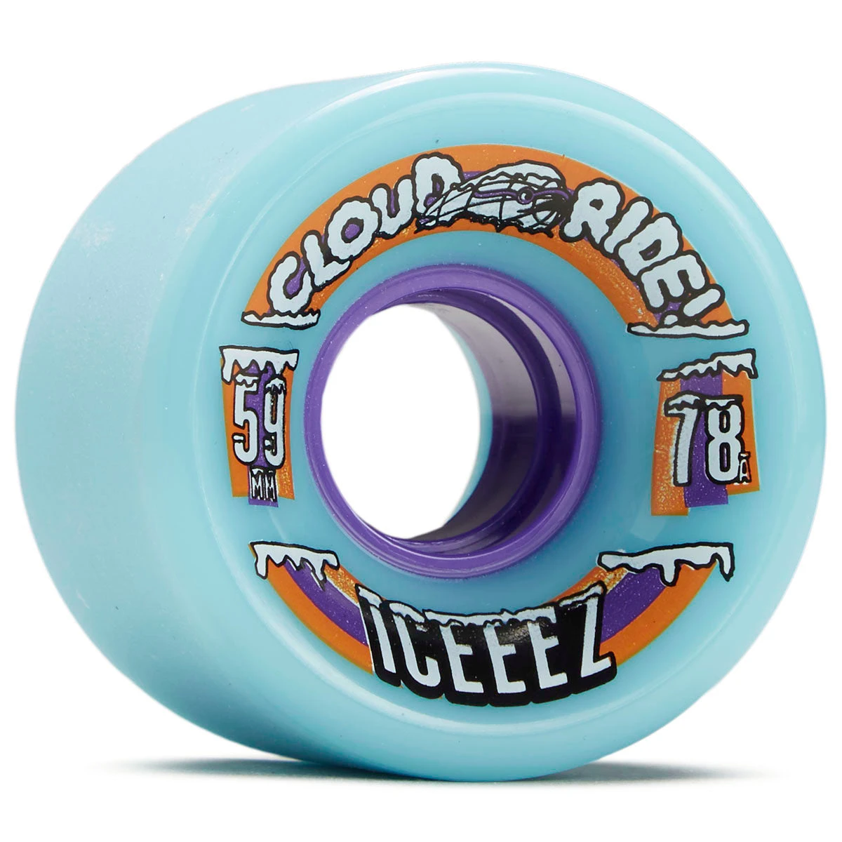 Cloud Ride Iceeez 78a Longboard Wheels - Blue - 59mm 3 Cloud Ride Iceeez 78a Longboard Wheels - Blue - 59mm