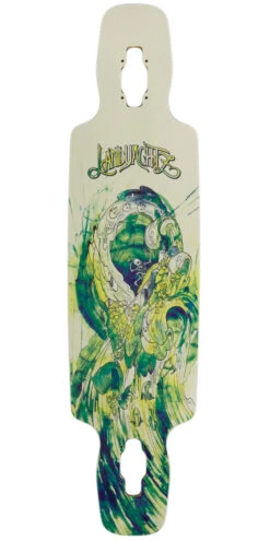 Landyachtz Drop Carve 37" Longboard Deck - Green Wave