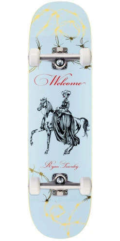 Welcome Cowgirl Ryan Townley Pro Model On A Enenra Skateboard Complete - Light Blue/Gold Foil - 8.50"