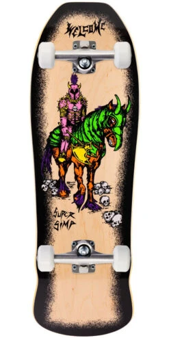 Welcome Super Simp On A Early Grab Skateboard Complete - Natural Stain - 10.00"