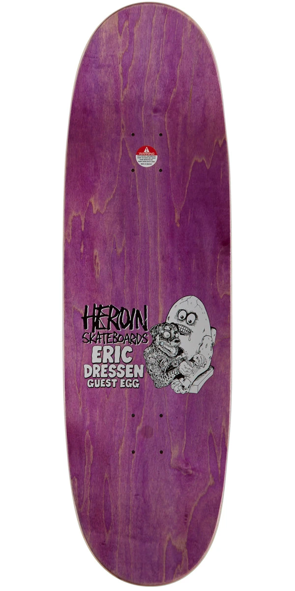 Heroin Dressen Guest Egg Skateboard Deck - 9.75" 4 Heroin Dressen Guest Egg Skateboard Deck - 9.75" - Image 2