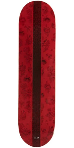 CCS Toile Skateboard Deck - Oxblood